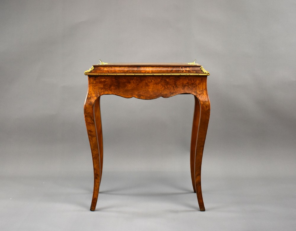 Victorian Burr Walnut Inlaid Jardiniere View III