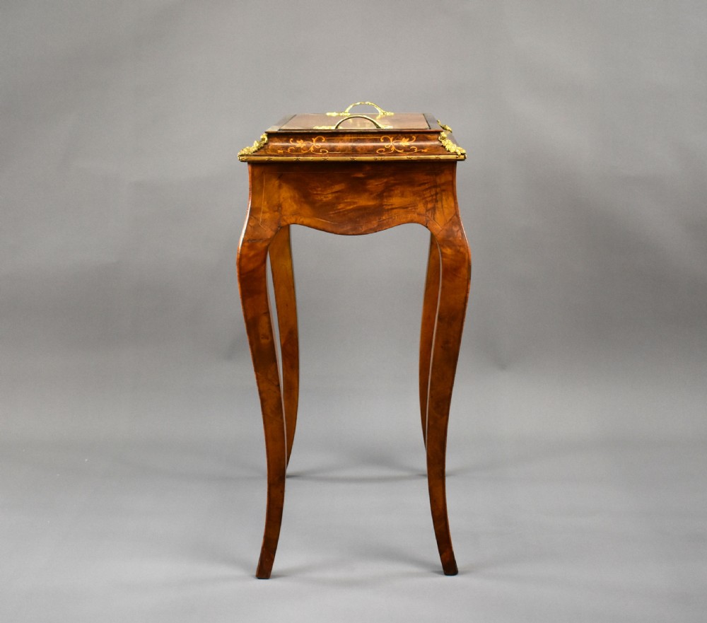 Victorian Burr Walnut Inlaid Jardiniere View VII