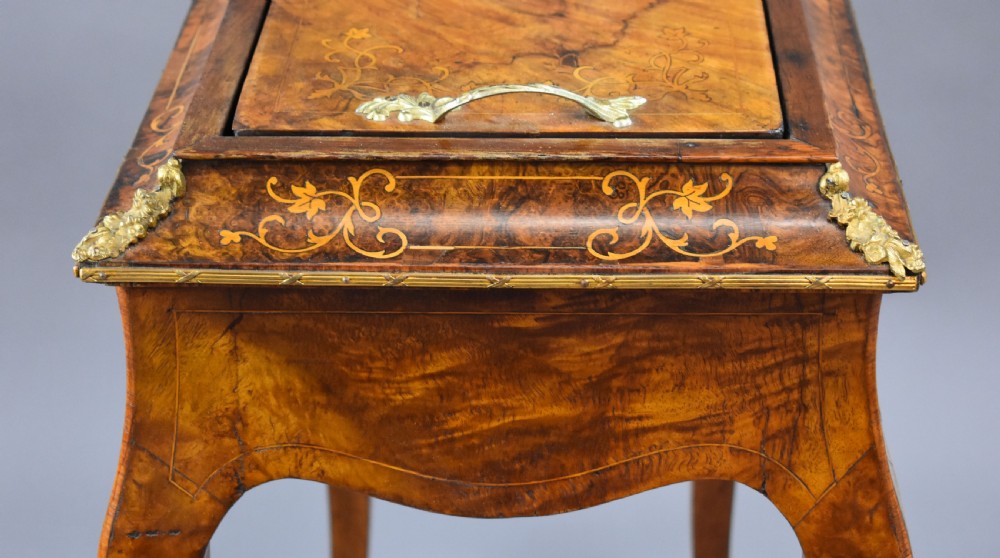 Victorian Burr Walnut Inlaid Jardiniere View IX