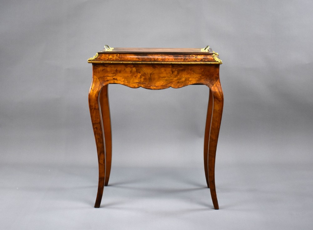Victorian Burr Walnut Inlaid Jardiniere View X