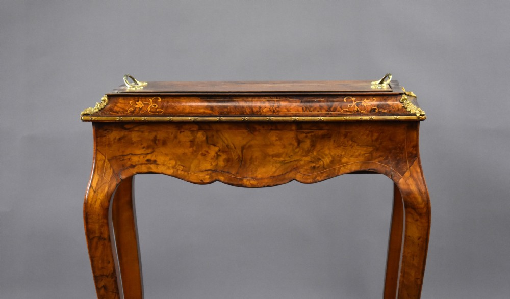 Victorian Burr Walnut Inlaid Jardiniere View XI