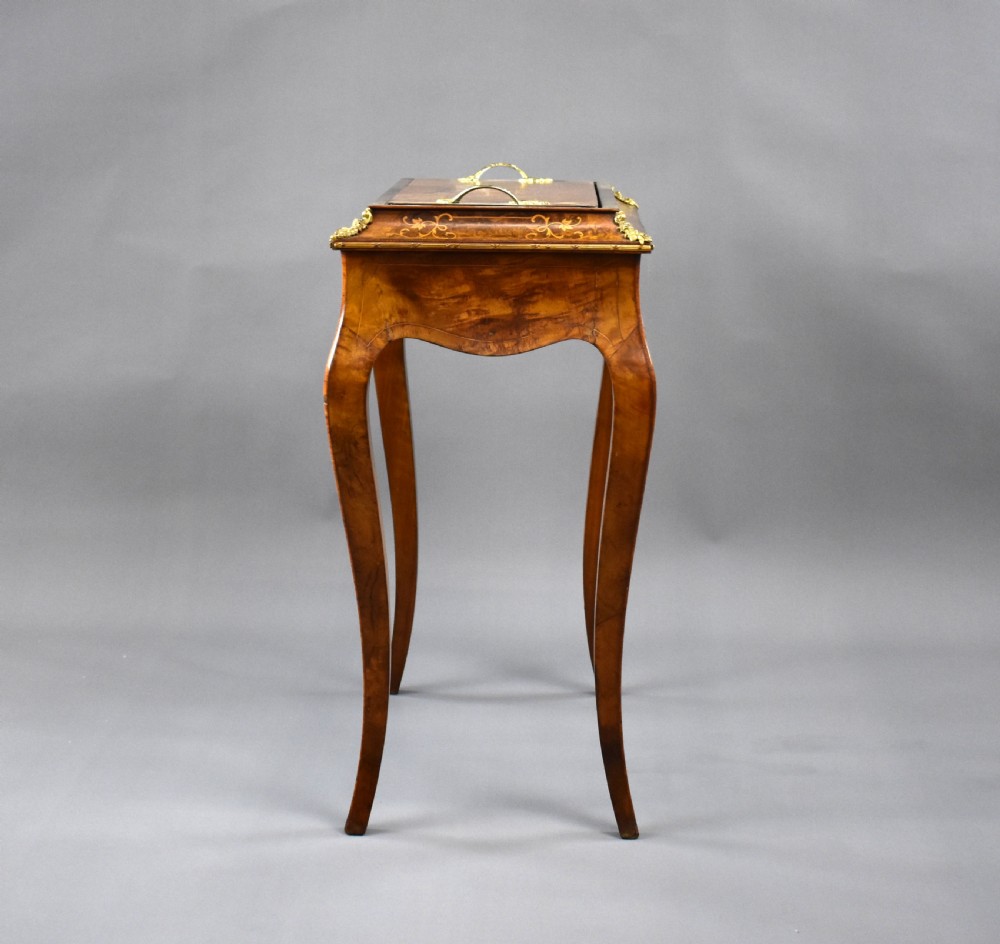 Victorian Burr Walnut Inlaid Jardiniere View XII