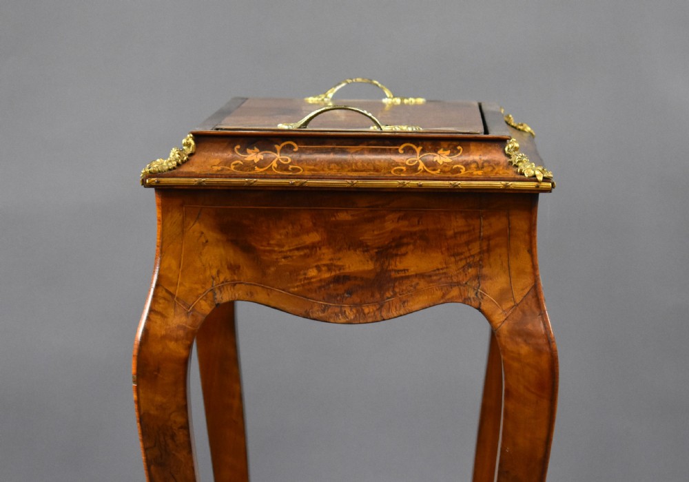 Victorian Burr Walnut Inlaid Jardiniere View XIII