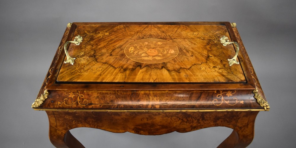 Victorian Burr Walnut Inlaid Jardiniere View XV