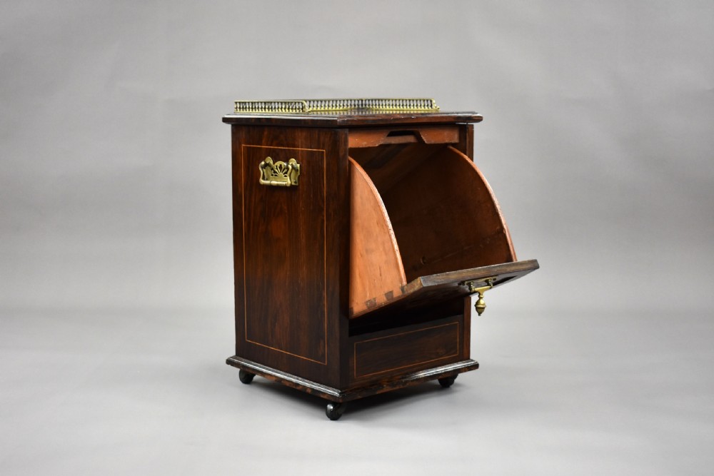 Victorian Rosewood Inlaid Coal Purdonium by Jas Shoolbred View IV