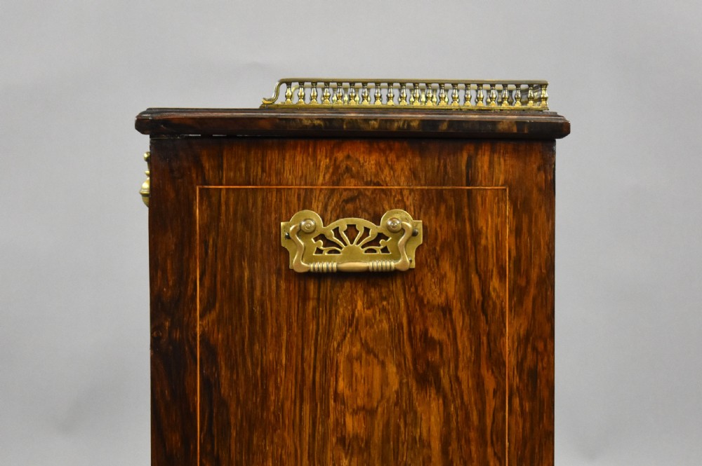 Victorian Rosewood Inlaid Coal Purdonium by Jas Shoolbred View X