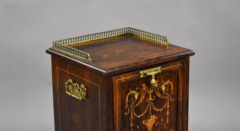 Victorian Rosewood Inlaid Coal Purdonium by Jas Shoolbred View XII