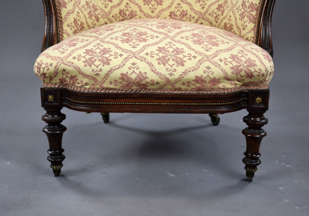 Victorian Rosewood Ladies and Gentleman Armchairs View XI
