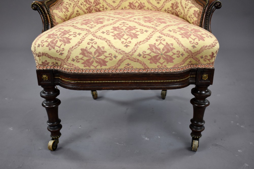 Victorian Rosewood Ladies and Gentleman Armchairs View XVI