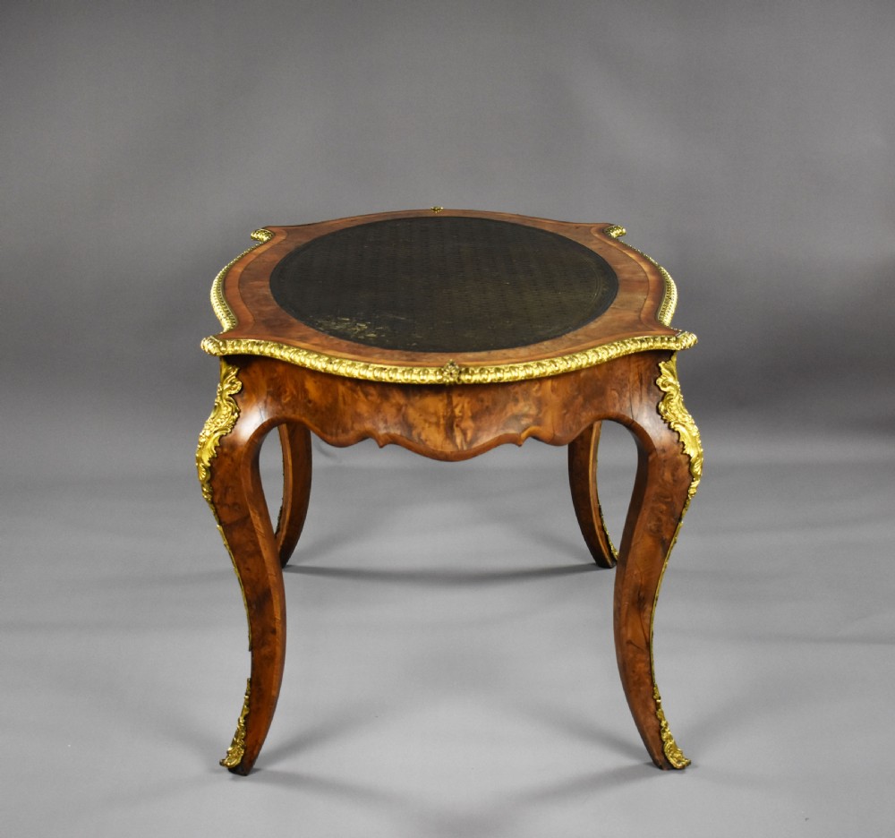 Victorian Burr Yew Bureau Plat by Howard & Sons View IV