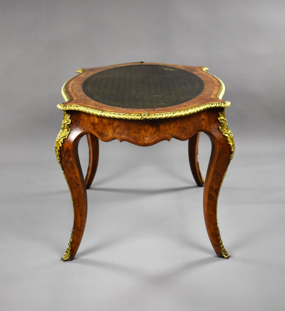 Victorian Burr Yew Bureau Plat by Howard & Sons View VI