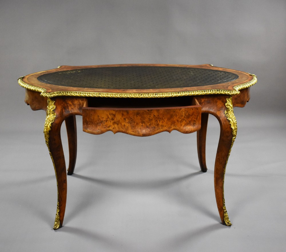 Victorian Burr Yew Bureau Plat by Howard & Sons View VII