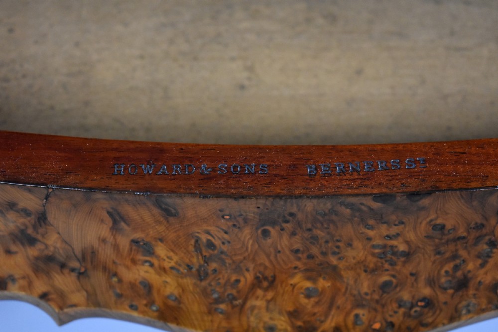 Victorian Burr Yew Bureau Plat by Howard & Sons View XII