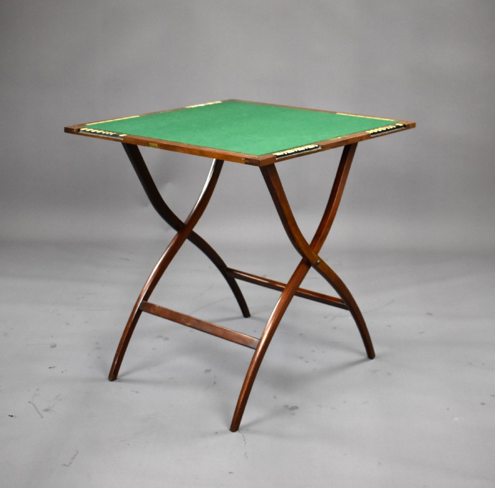 Edwardian Mahogany Bezique Table View IV