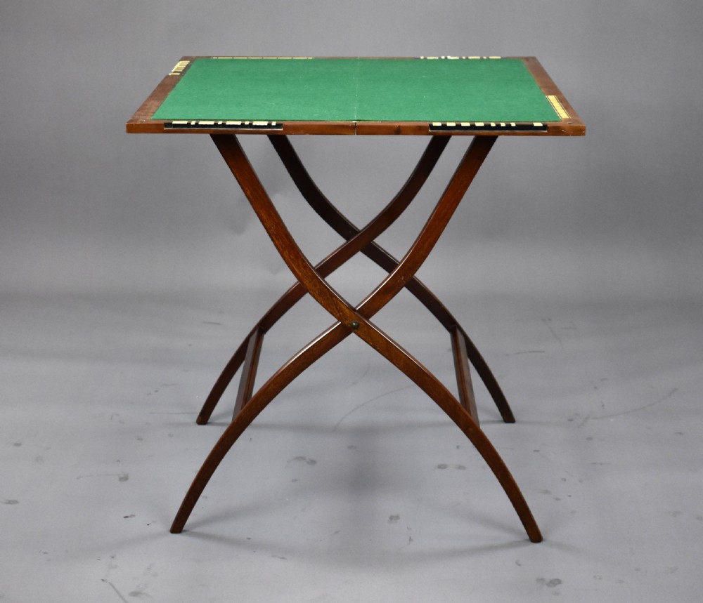 Edwardian Mahogany Bezique Table View V