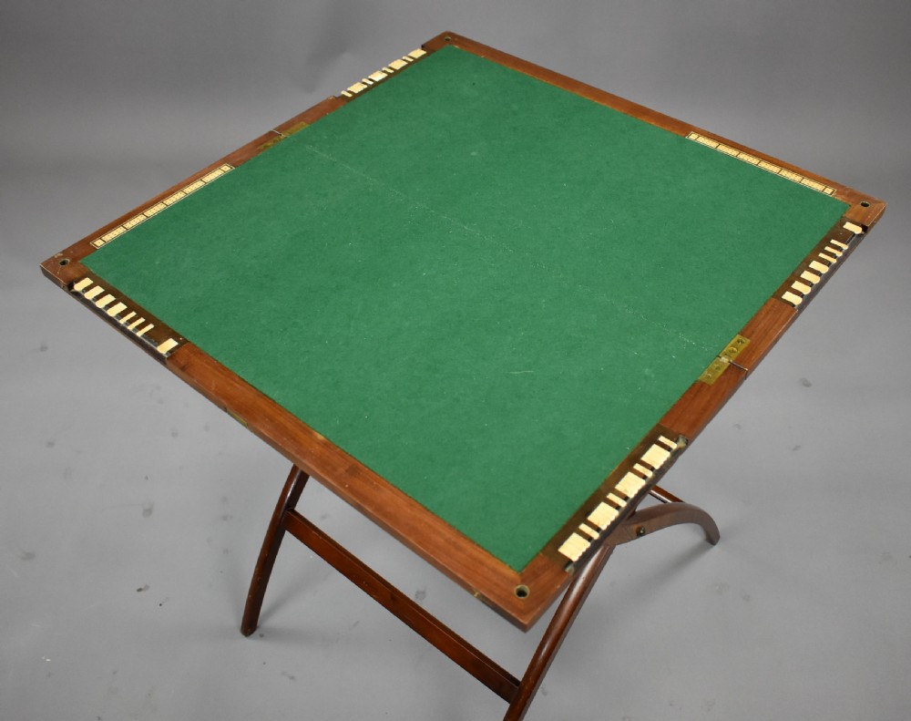 Edwardian Mahogany Bezique Table View VII