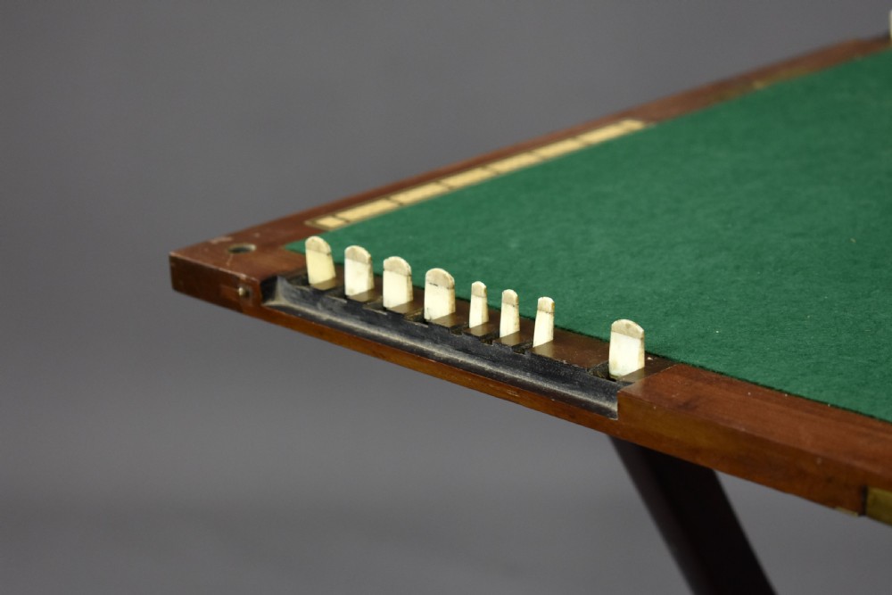 Edwardian Mahogany Bezique Table View X