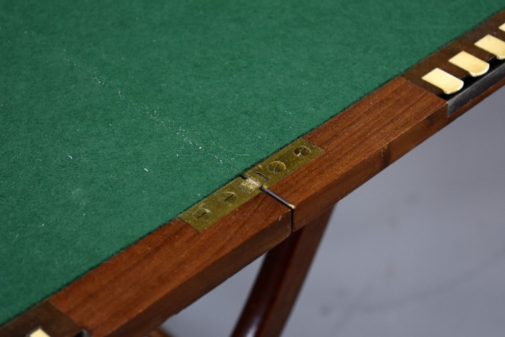Edwardian Mahogany Bezique Table View XI