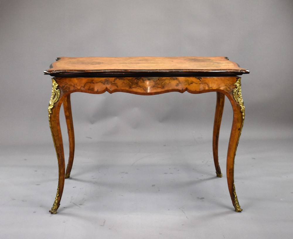 Victorian Burr Walnut Card Table Attributed to Gillow View II