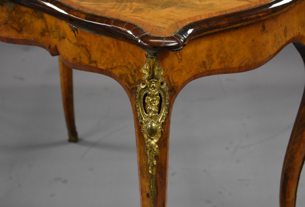 Victorian Burr Walnut Card Table Attributed to Gillow View IX