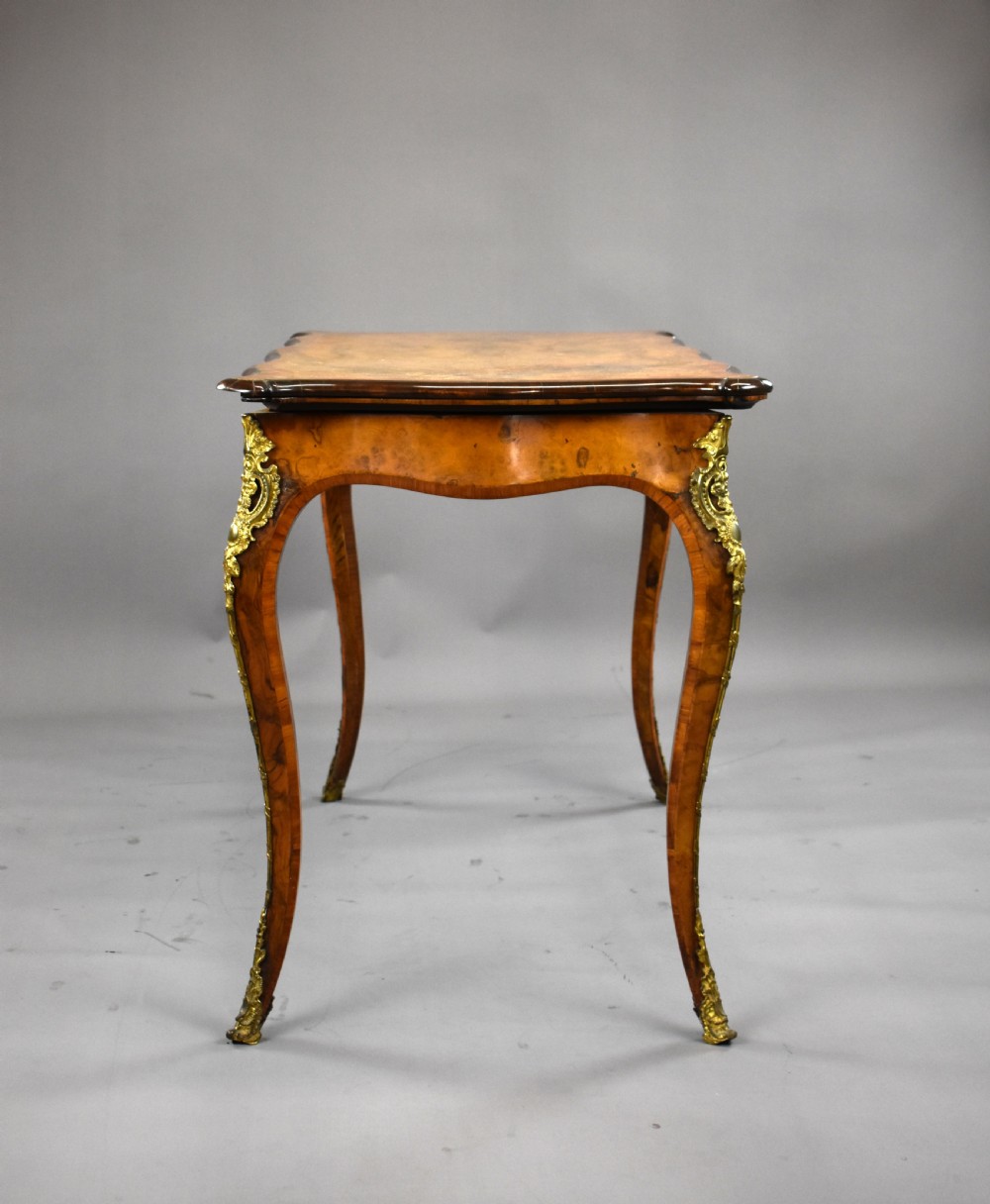 Victorian Burr Walnut Card Table Attributed to Gillow View XII