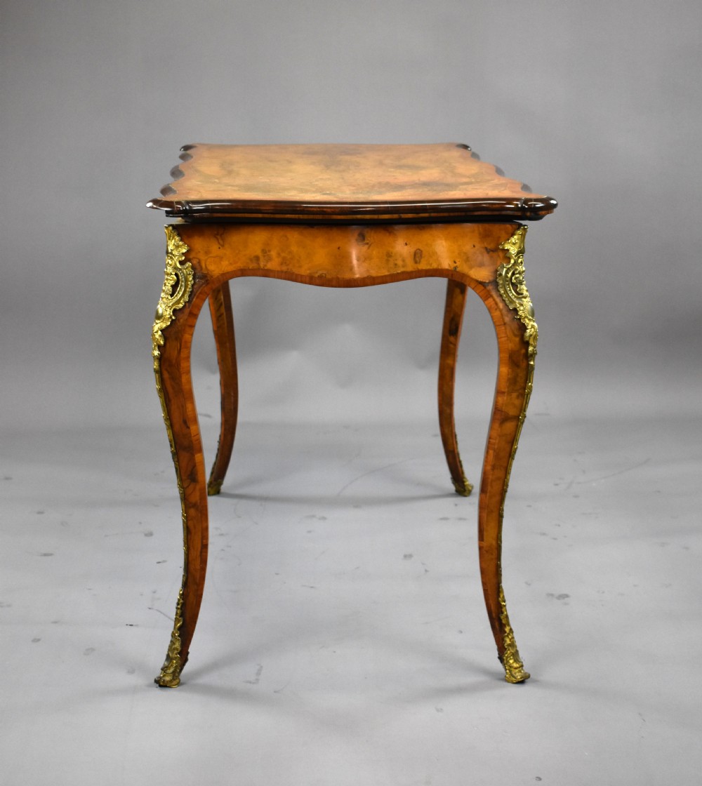 Victorian Burr Walnut Card Table Attributed to Gillow View XV