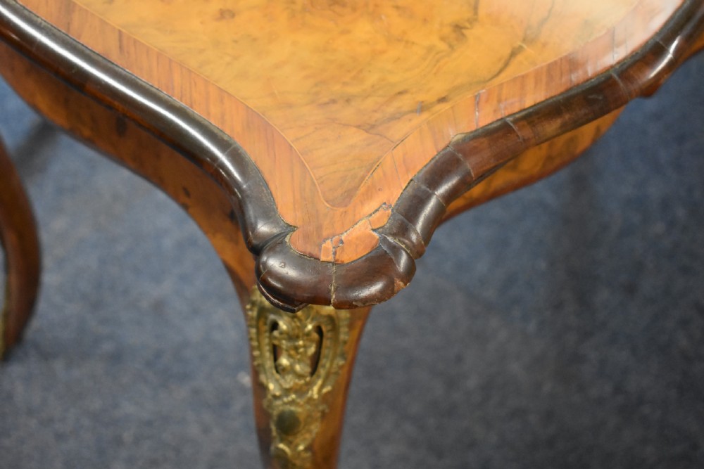 Victorian Burr Walnut Card Table Attributed to Gillow View XVI