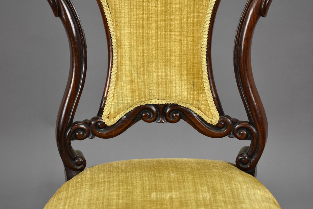 Pair Victorian Rosewood Chairs View VII