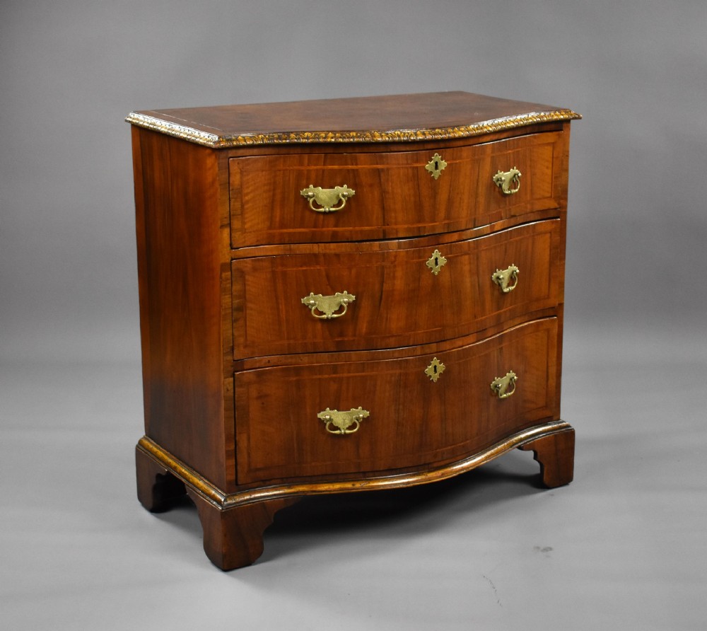 19th Century Walnut Serpentine Chest