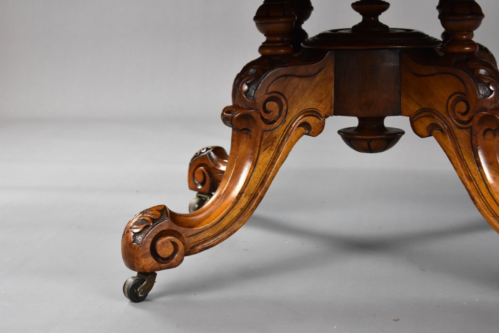 Victorian Burr Walnut Oval Coffee Table View III