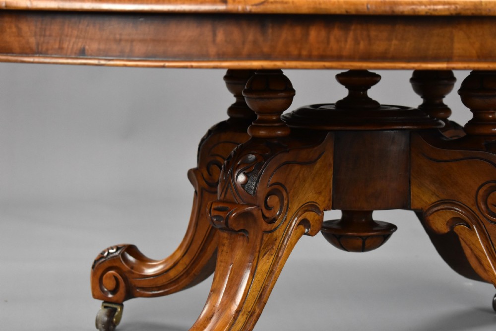 Victorian Burr Walnut Oval Coffee Table View IV