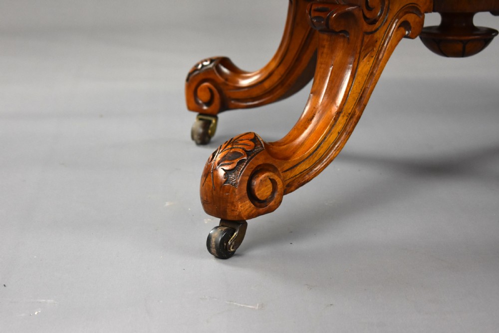 Victorian Burr Walnut Oval Coffee Table View V