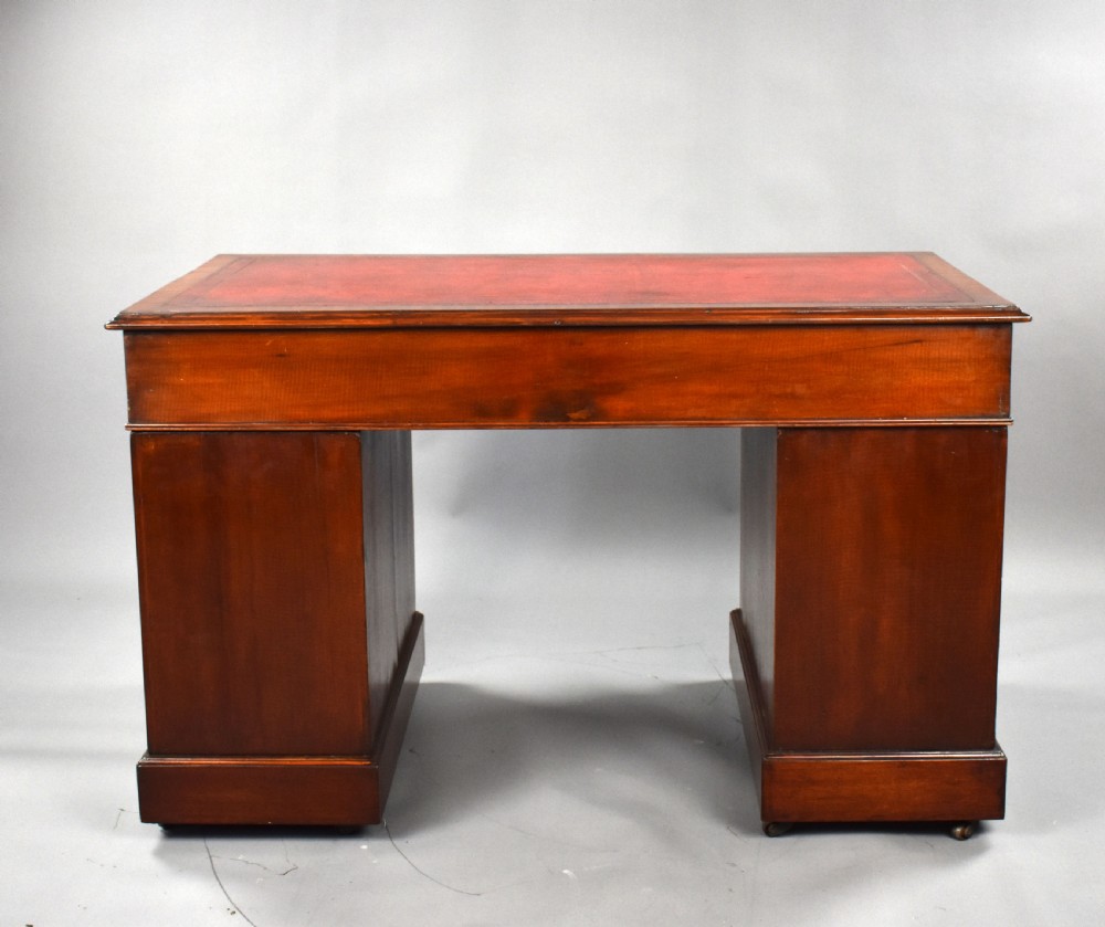 Edwardian Mahogany Pedestal Desk View VII