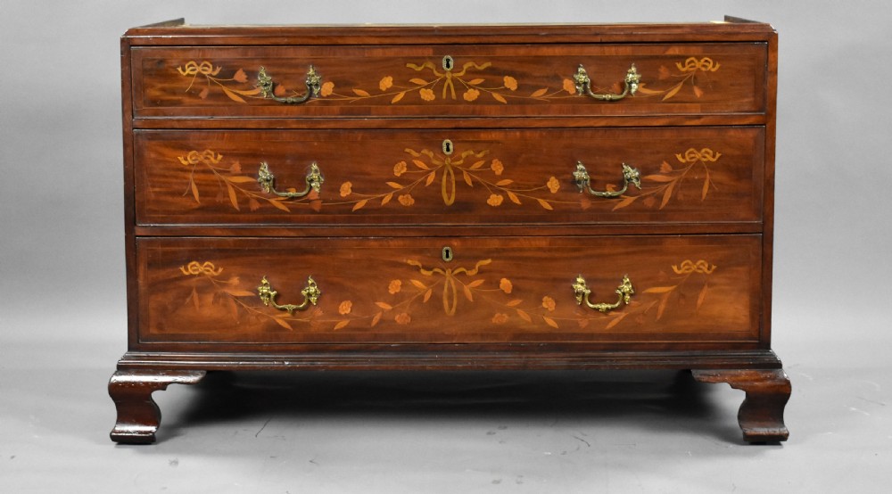 George III Mahogany and Inlaid Clothes Press View III