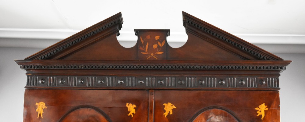 George III Mahogany and Inlaid Clothes Press View VII