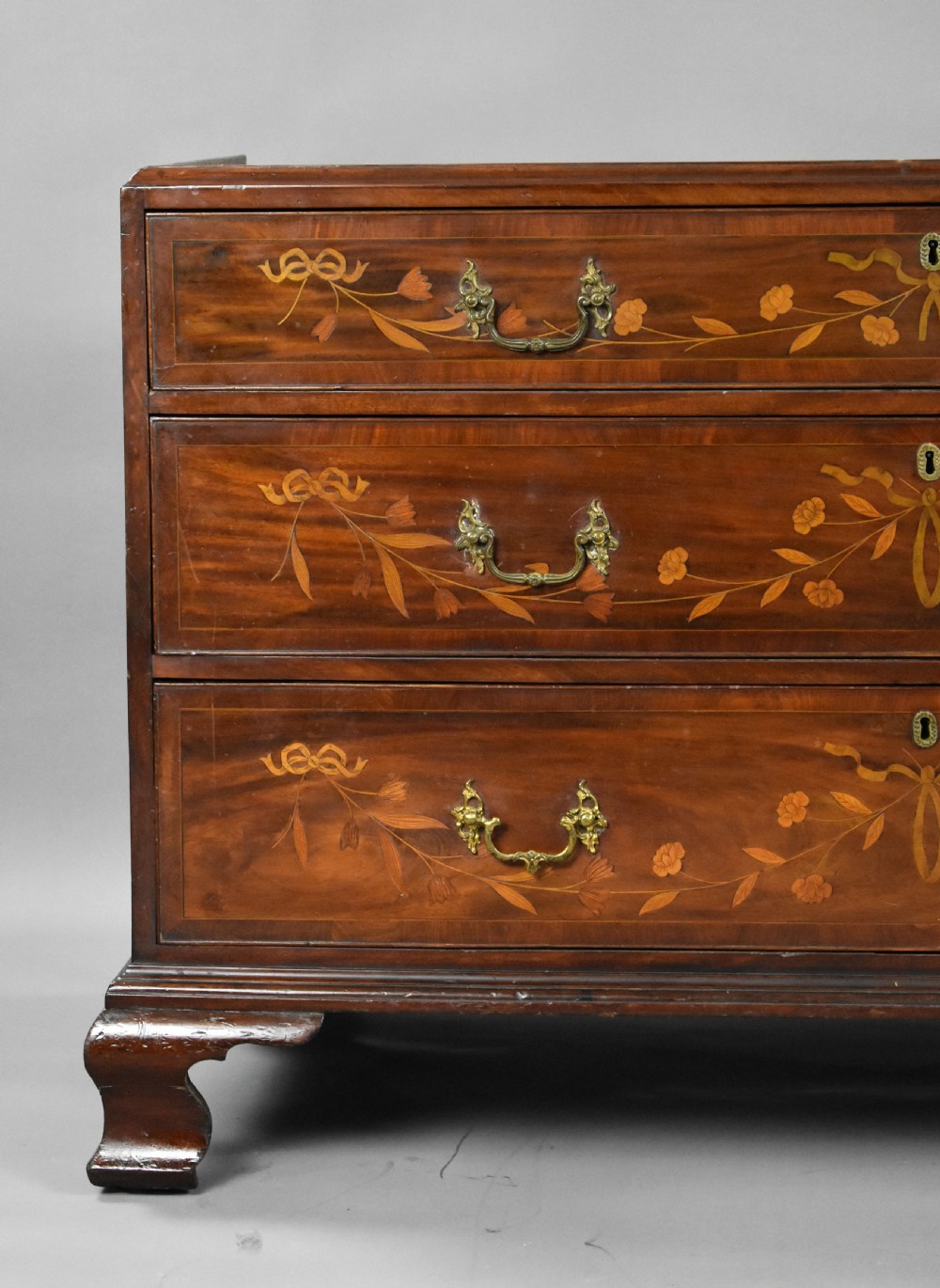 George III Mahogany and Inlaid Clothes Press View XI