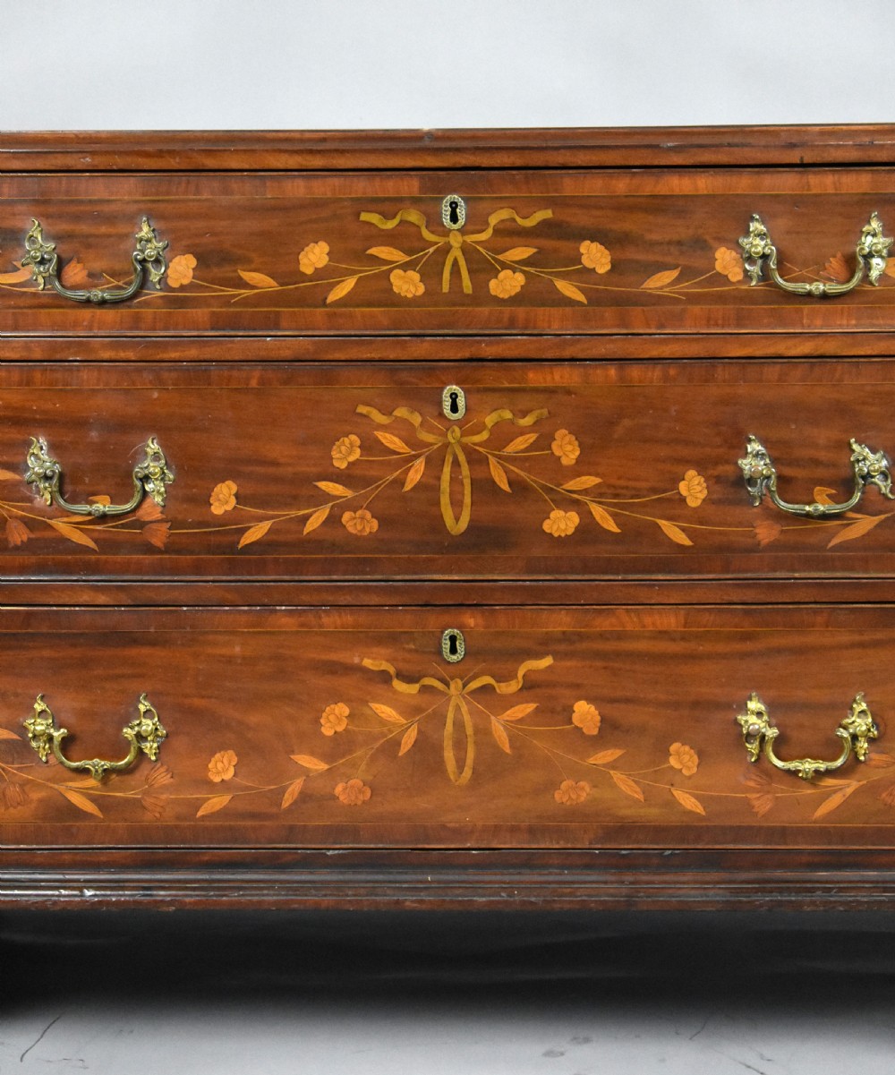 George III Mahogany and Inlaid Clothes Press View XII