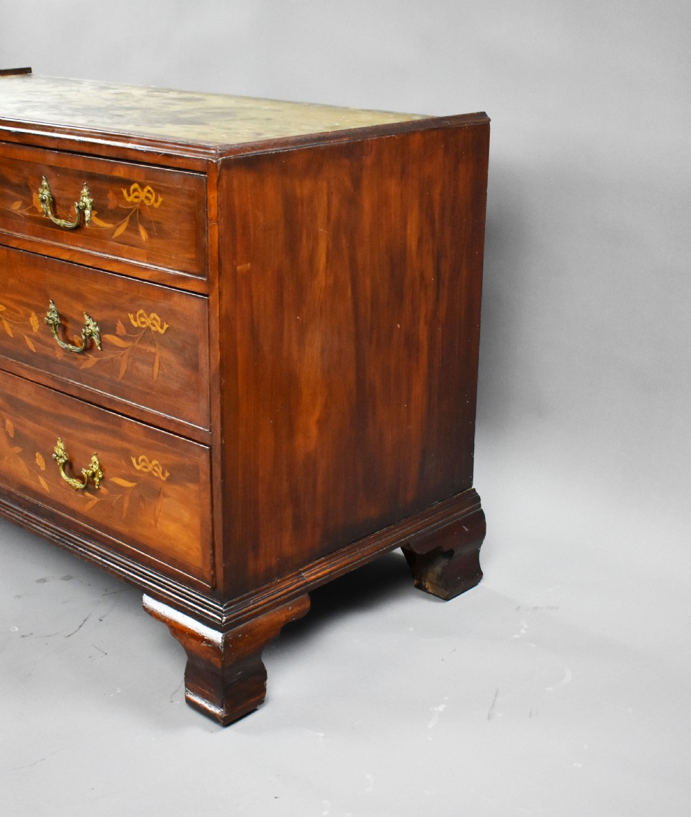 George III Mahogany and Inlaid Clothes Press View XV