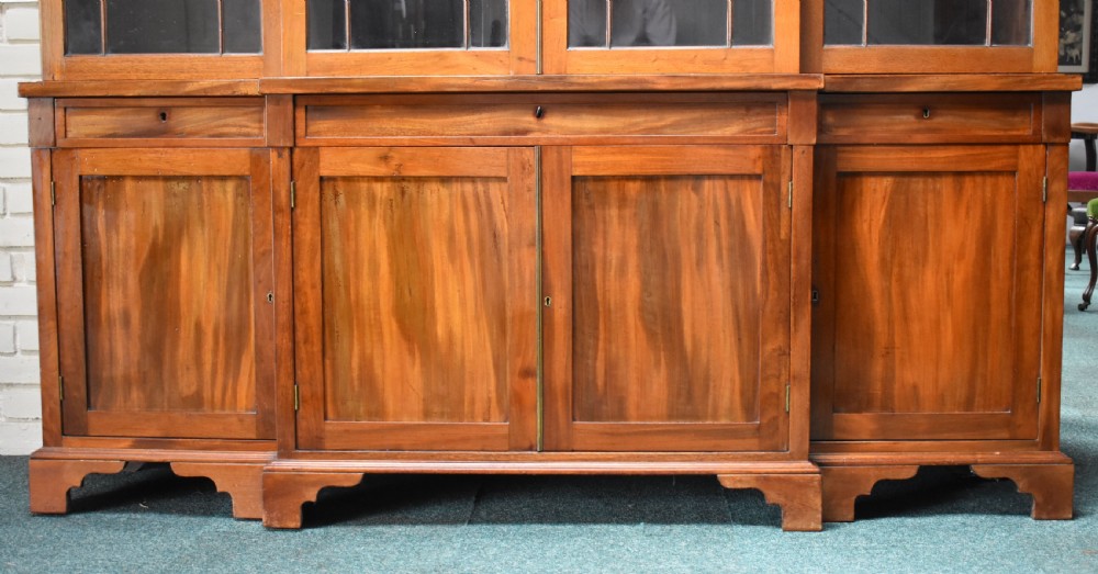 Victorian Mahogany Breakfront Bookcase View III