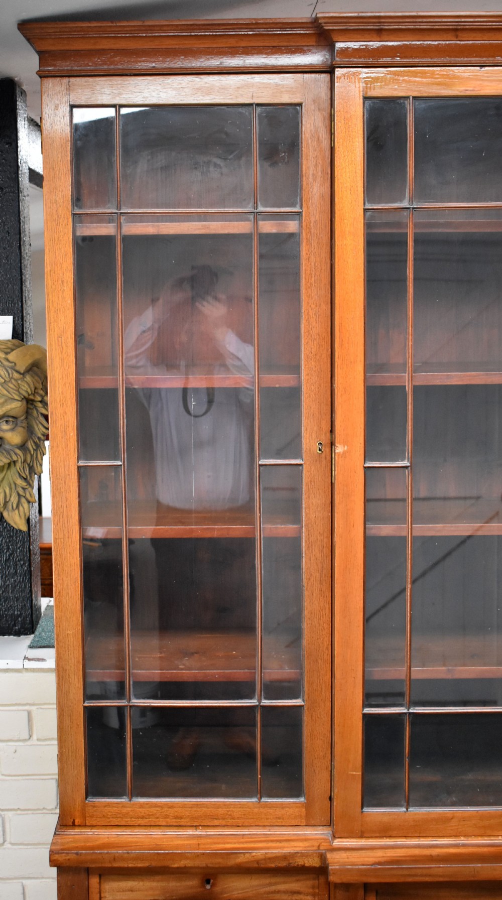 Victorian Mahogany Breakfront Bookcase View IV