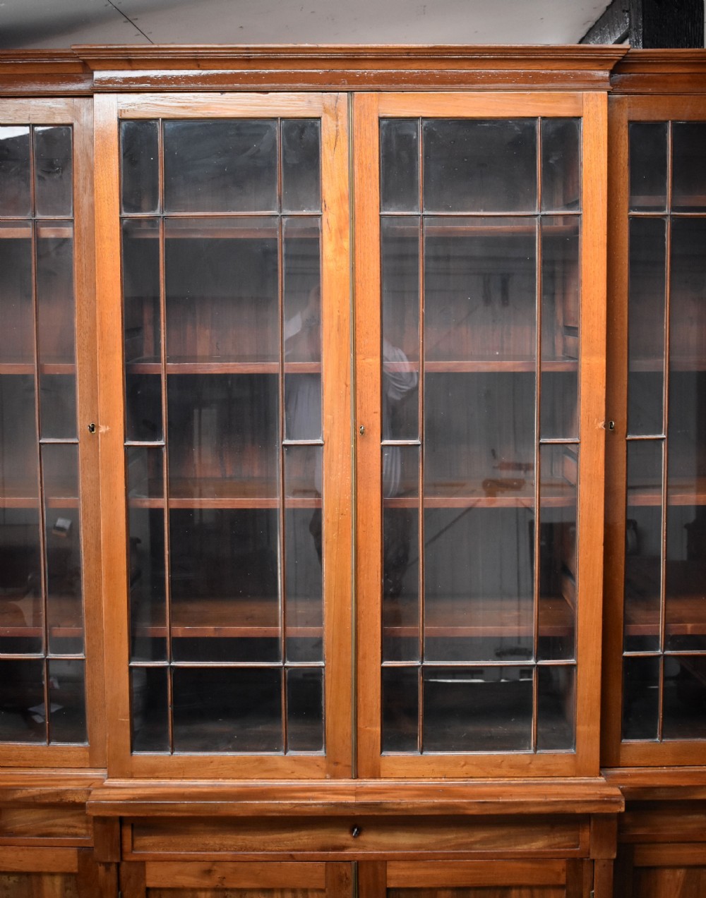 Victorian Mahogany Breakfront Bookcase View V