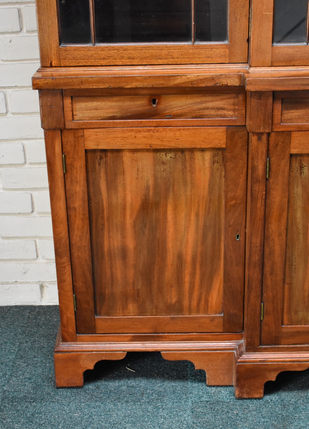 Victorian Mahogany Breakfront Bookcase View VII