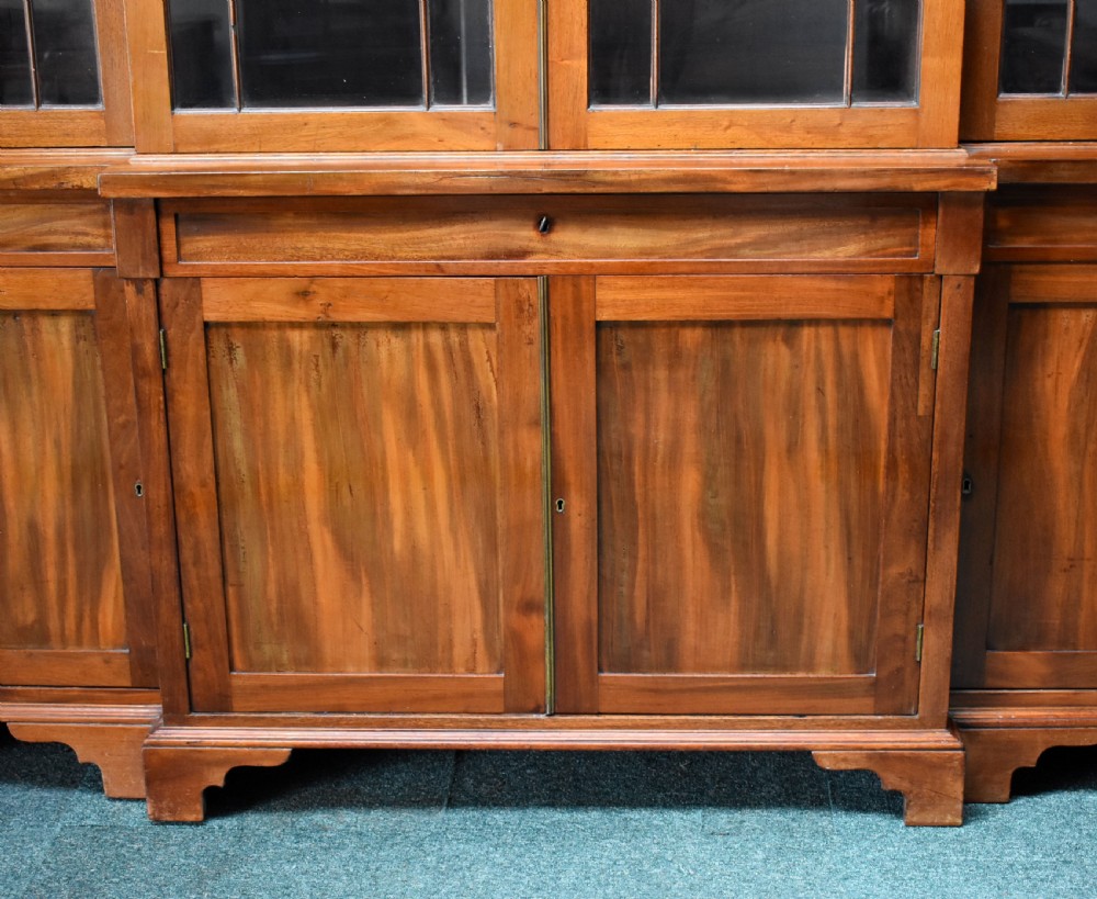 Victorian Mahogany Breakfront Bookcase View VIII