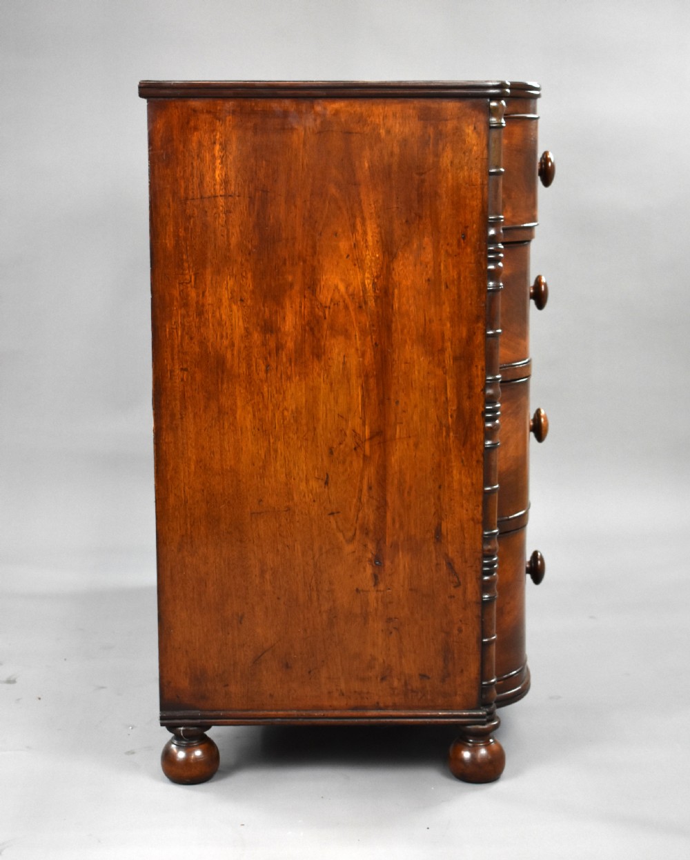 William IV Mahogany Bowfront Chest of Drawers View VI