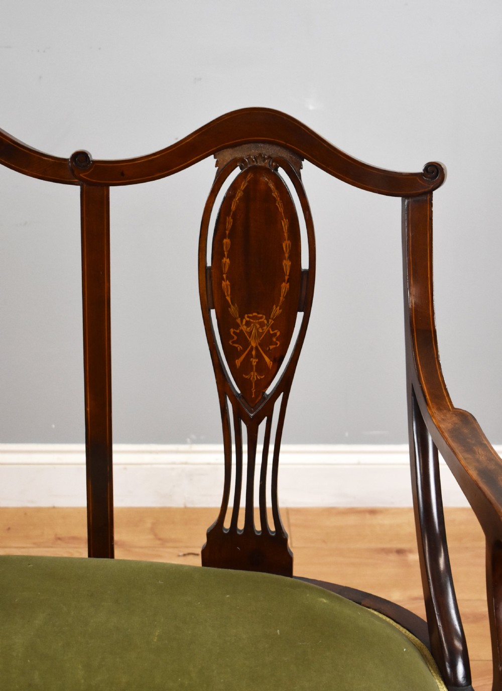 Victorian Mahogany Inlaid Lounge Suite View VI