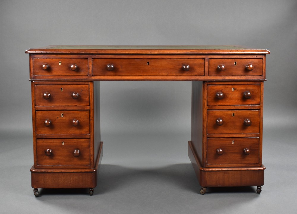 Victorian Mahogany Pedestal Desk View II