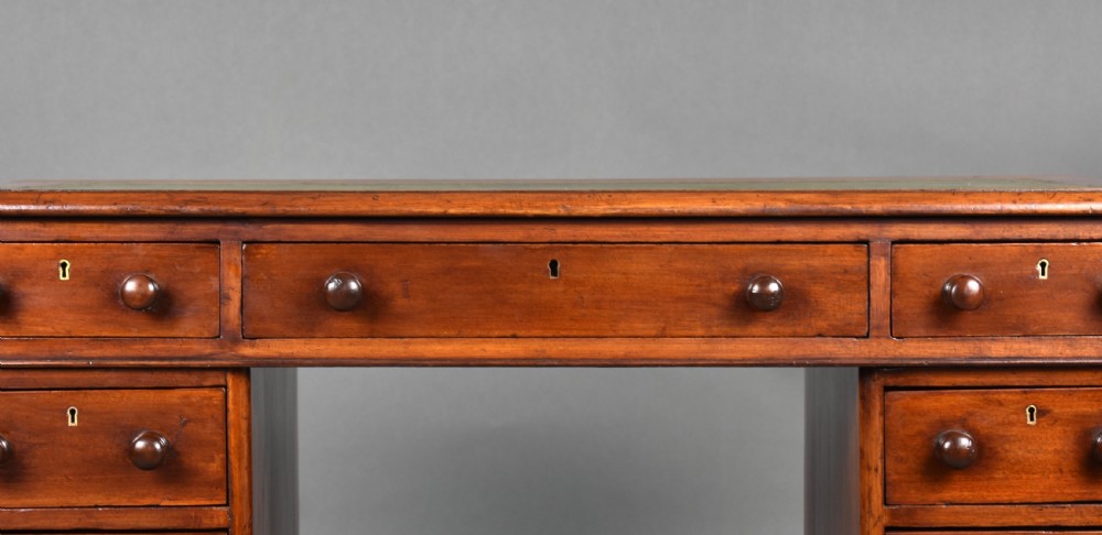 Victorian Mahogany Pedestal Desk View IV