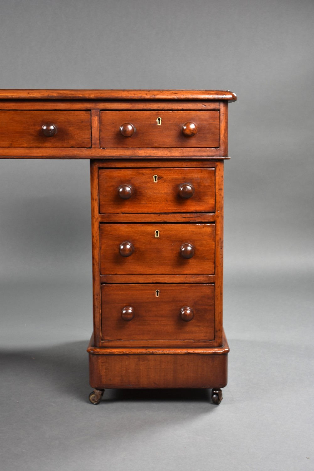 Victorian Mahogany Pedestal Desk View V