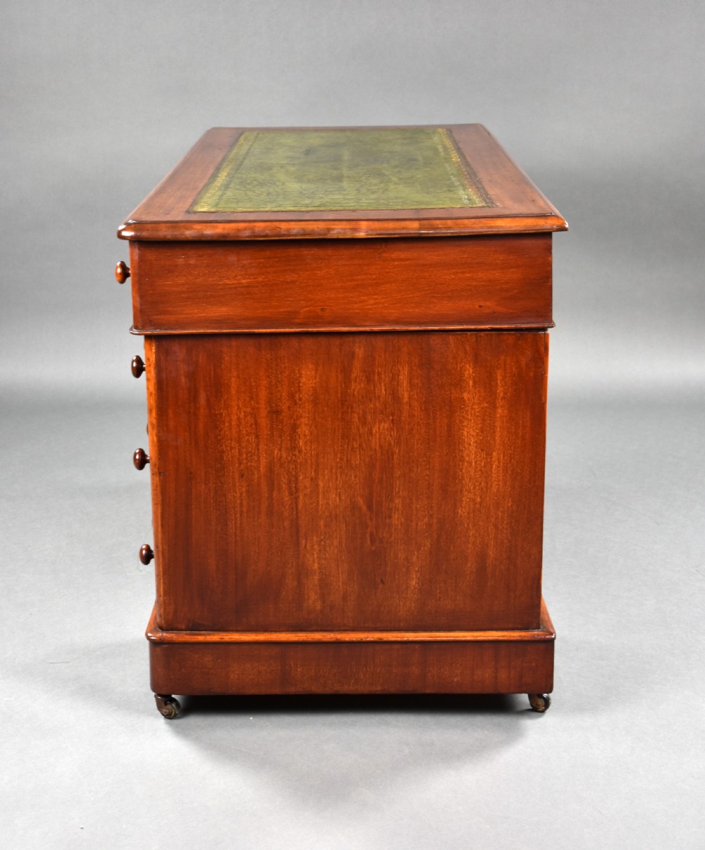 Victorian Mahogany Pedestal Desk View VI