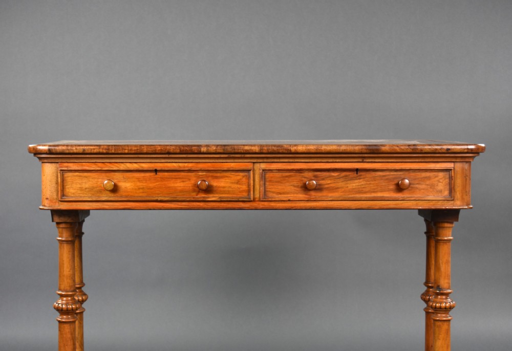 Victorian Walnut Writing Table by Doveston, Bird & Hull View III